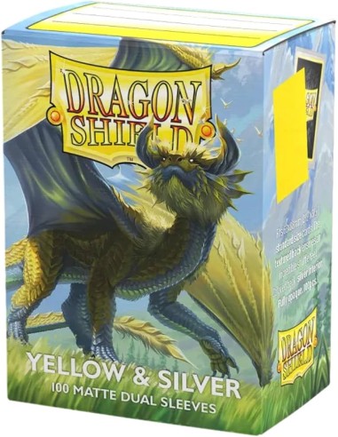 Dragon Shield Sleeves DUAL MATTE (100) Yellow & Silver