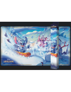 Disney Lorcana Stitch and Angel in Winterspel Playmat S14