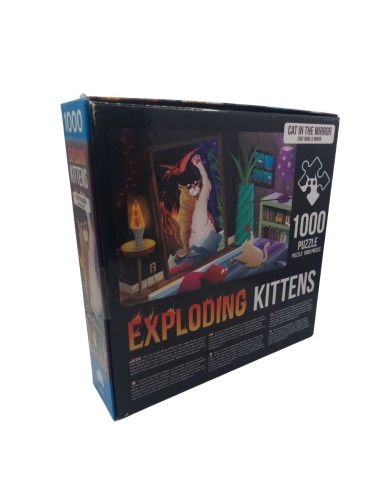 PUZZLE Exploding Kittens: CAT IN THE MIRROR (1000)-Caixa Dan