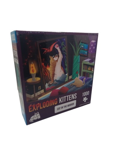PUZZLE Exploding Kittens: CAT IN THE MIRROR (1000)-Caixa Dan