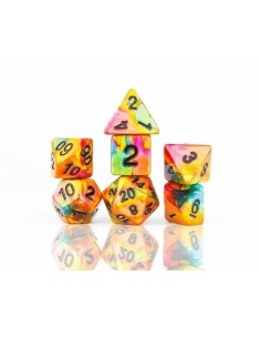 Sirius Dice Set Rainbow Gold 7-Die Set