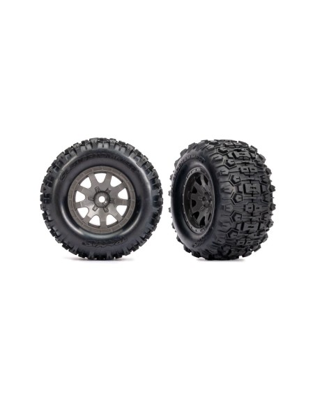 Gray Front Wheels w/ Sledgehammer Tires (2)
