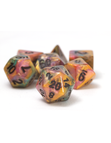 Sirius Dice Set Rainbow Gold 7-Die Set
