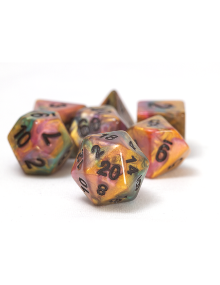 Sirius Dice Set Rainbow Gold 7-Die Set