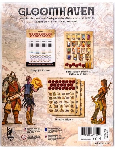 Gloomhaven 2nd Edition Removable Sticker Set