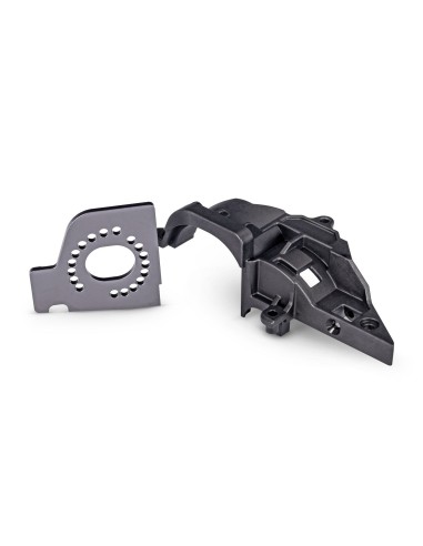 Gray Aluminum Motor Plate and Gear Cover