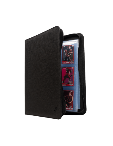 UP 9 Pocket Zippered Toploader Premium PRO Binder Black