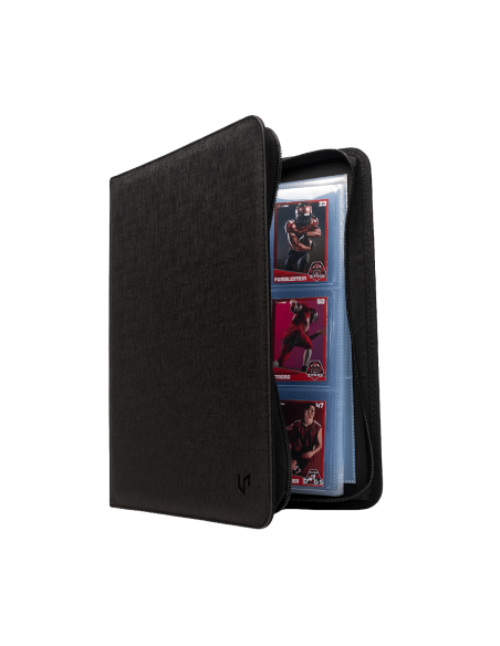 UP 9 Pocket Zippered Toploader Premium PRO Binder Black