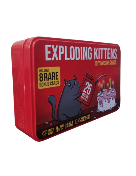 Exploding Kittens 10 Years Anniversary Tin Caixa Danificada