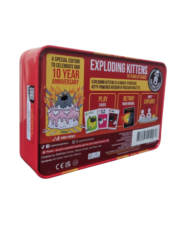 Exploding Kittens 10 Years Anniversary Tin Caixa Danificada
