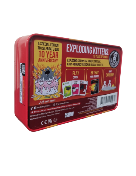 Exploding Kittens 10 Years Anniversary Tin Caixa Danificada
