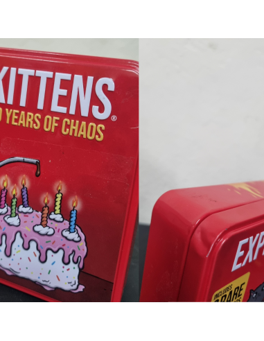 Exploding Kittens 10 Years Anniversary Tin Caixa Danificada
