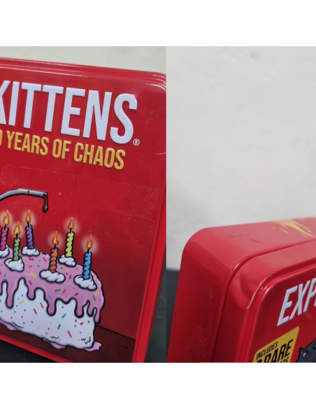 Exploding Kittens 10 Years Anniversary Tin Caixa Danificada