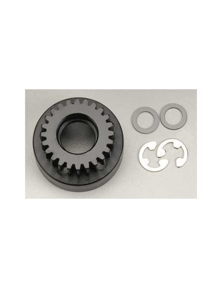 Clutch bell, (24T) 5x8x0.5mm fiber washer (2) 5mm E-clip