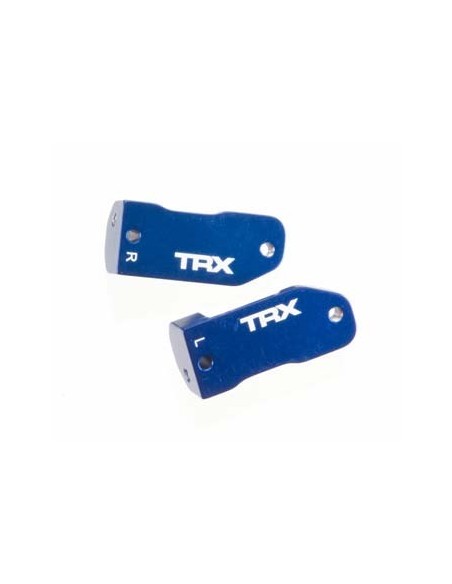 Caster blocks, 30-degree, blue-anod 6061-T6 ALUM left-right