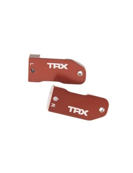 Caster blocks, 30-degree, red-anod 6061-T6 ALUM (left-right)