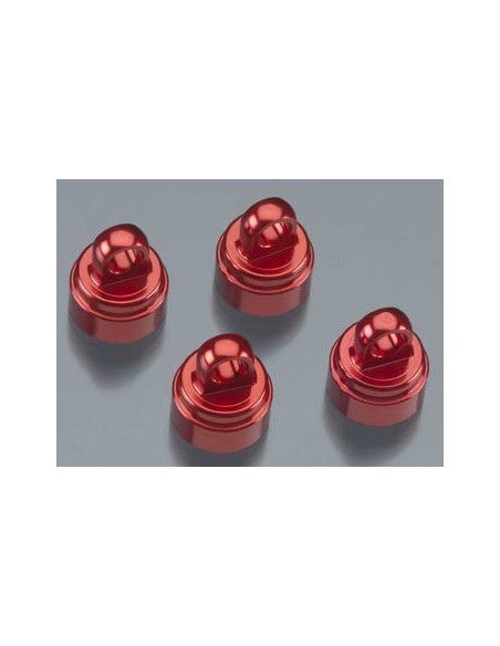 Shock caps, ALUM (red-anod) (4) (fits all Ultra Shocks)