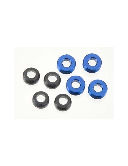 ALUM caps, pivot ball (blue-anod) (4)