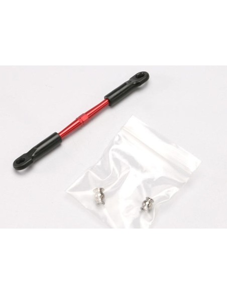 Turnbuckle, ALUM (red-anod), camber link, 58mm w/rod ends
