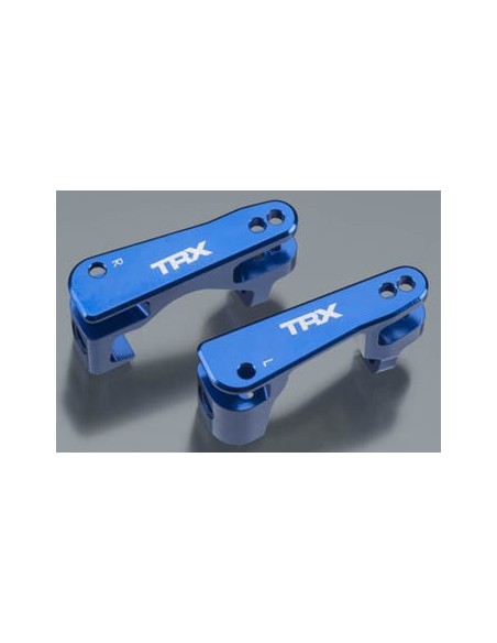 Caster blocks (c-hubs), 6061-T6 ALUM (blue-anod), left-right