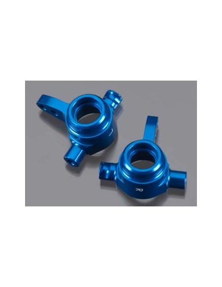 Steering blocks, 6061-T6 ALUM (blue-anod), left-right