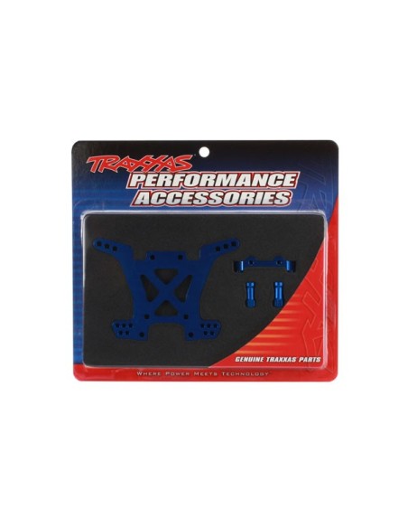 Shock tower, rear, 7075-T6 ALUM (blue-anod)