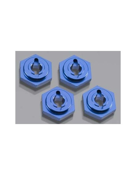 Wheel hubs, hex, ALUM (blue-anod) (4)