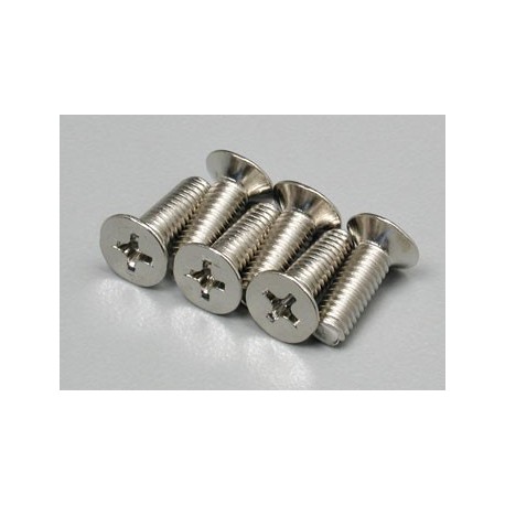 Screws, 4x12mm countersunk (100-degree) (6)