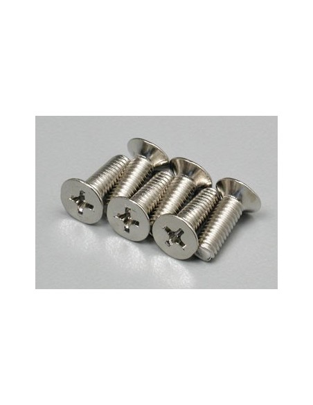 Screws, 4x12mm countersunk (100-degree) (6)