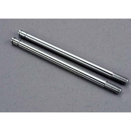 Shock shafts, steel, chrome finish (xx-long) (2)