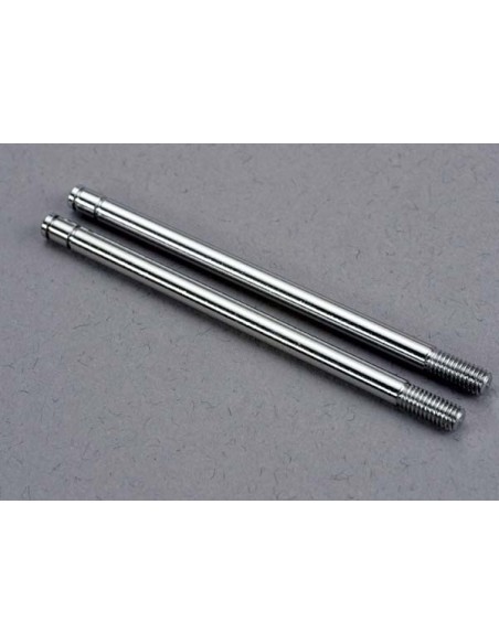 Shock shafts, steel, chrome finish (xx-long) (2)