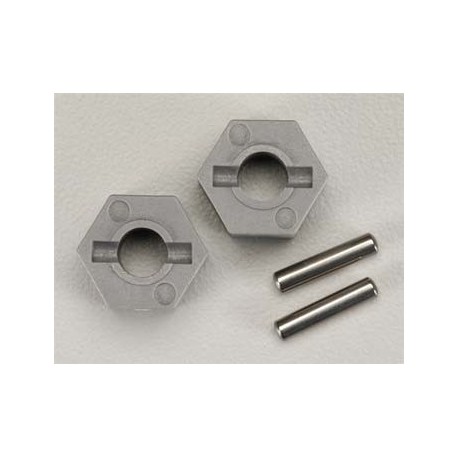 Wheel hubs, hex (tall offset, RustlerStampede front) (2)