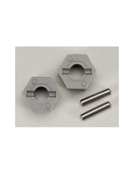 Wheel hubs, hex (tall offset, RustlerStampede front) (2)