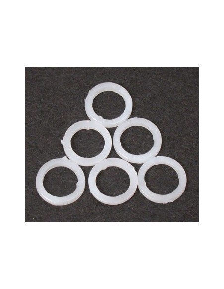 White plastic washers (5x8x1.0mm) (6)
