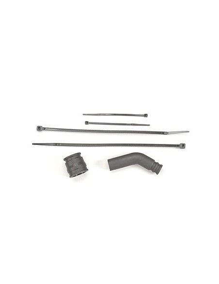 Pipe coupler, molded black exhaust deflecter (rubber, black)