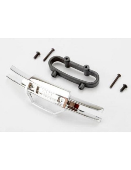 Bumper, front (chrome) bumper mount, front 4x10mm BCS (2)