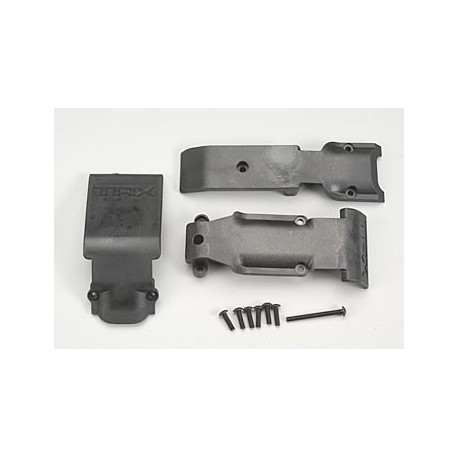 Skid plate set, front (2 pieces, plastic) skid plate, rear