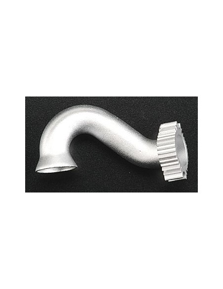 Header, exhaust (tubular ALUM silver-anod,TRX 2.5/R , 3.3)