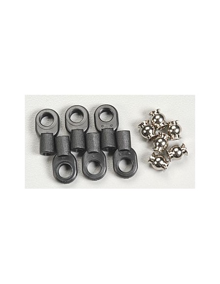 Rod ends, small, w/ hollow balls (6) (for Revo steering)
