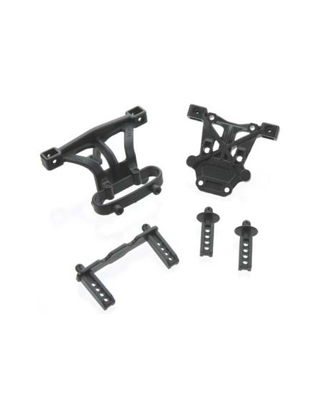 Body mounts, front rear body mount posts, front rear
