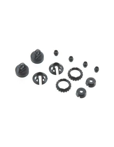 Caps & spring retainers, GTR shock (upper cap (2) hollow