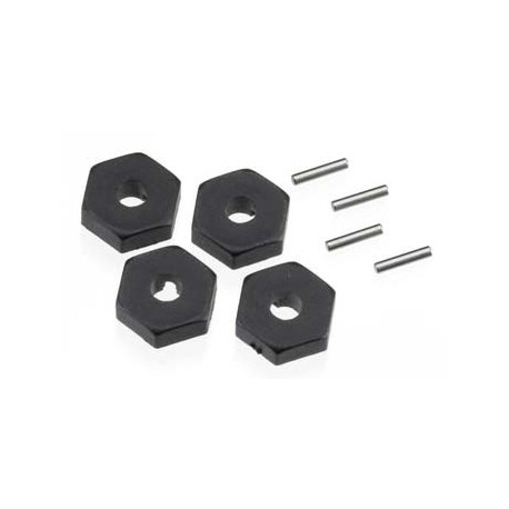 Wheel hubs, hex (4) axle pins (1.5x8mm) (4)