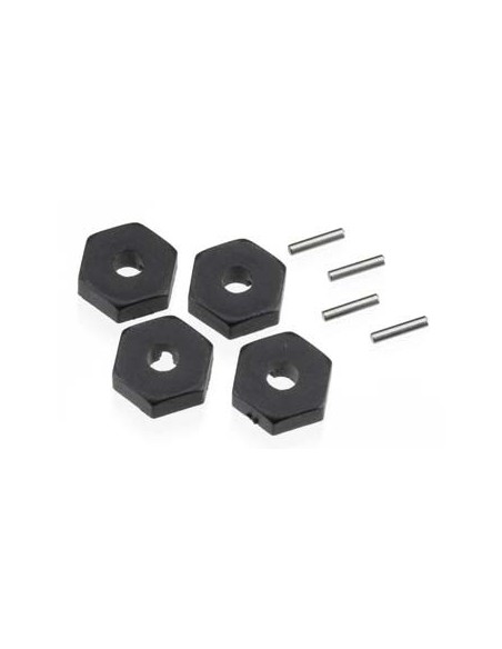 Wheel hubs, hex (4) axle pins (1.5x8mm) (4)