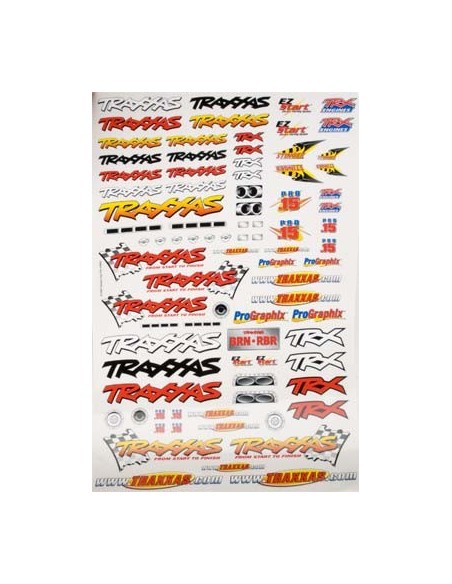 Official Team Traxxas racing decal set (flag logo 6-color)