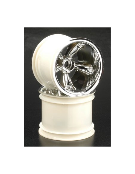 TRX Pro-Star chrome wheels (2) front (for 2.2 tires)